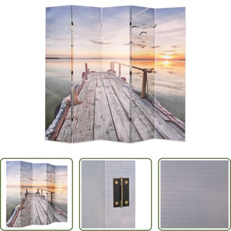 Paravento con stampa lago -  Paravento Pieghevole 200x170 cm Stampa Lago