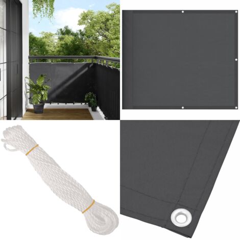 Paravento da Balcone Antracite 90x1000cm 100% Poliestere Oxford - Protezione da sole - Privacy balcone