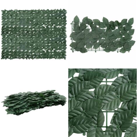 Paravento da Balcone con Foglie Verde Scuro 200x150 cm - Privacy balcone - Recinzione artificiale