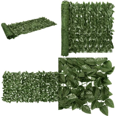 Paravento da Balcone con Foglie Verde Scuro 200x75 cm - Paravento con foglie - Privacy balcone