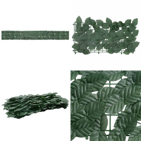 Paravento da Balcone con Foglie Verde Scuro 600x75 cm - Paravento terrazza - Paravento giardino