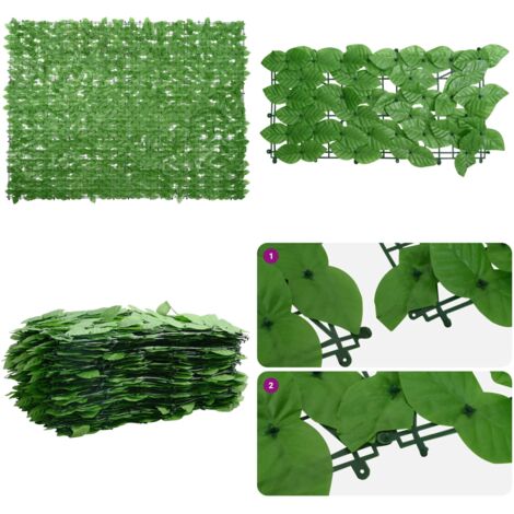 Paravento da Balcone con Foglie Verdi 200x150 cm - Paravento verde - Privacy balcone