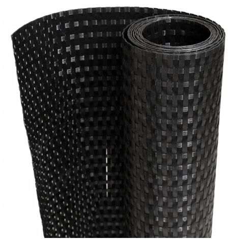 Paravento da Balcone Nero 300x80 cm in Polyrattan vidaXL