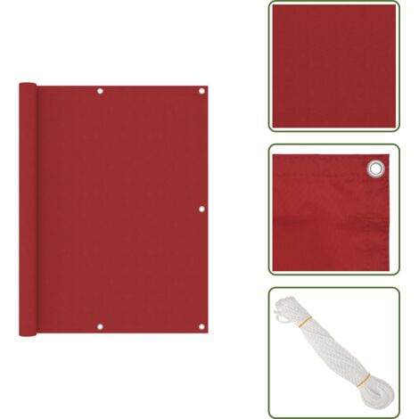 Paravento da balcone rosso - vidaXL Paravento Balcone Rosso 120x600 cm in Tessuto Oxford - Paravento in tessuto oxford