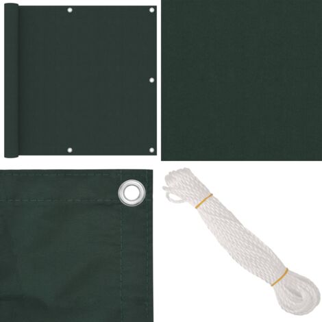 Paravento da Balcone Verde Scuro 90x600 cm Tessuto Oxford - Paravento impermeabile - Paravento da terrazzo