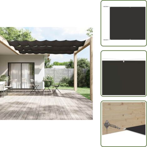 Paravento da giardino - vidaXL Paravento Verticale Antracite 140x800 cm Tessuto Oxford - Paravento da casa