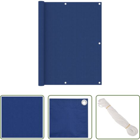 Paravento da terrazzo -  Paravento Balcone Blu 120x400 cm Tessuto Oxford