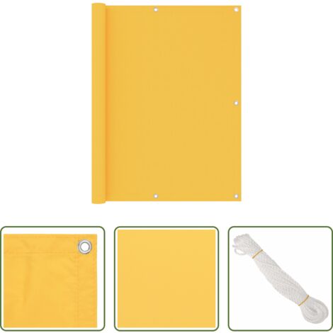 Paravento da terrazzo -  Paravento Balcone Giallo 120x300 cm in Tessuto Oxford