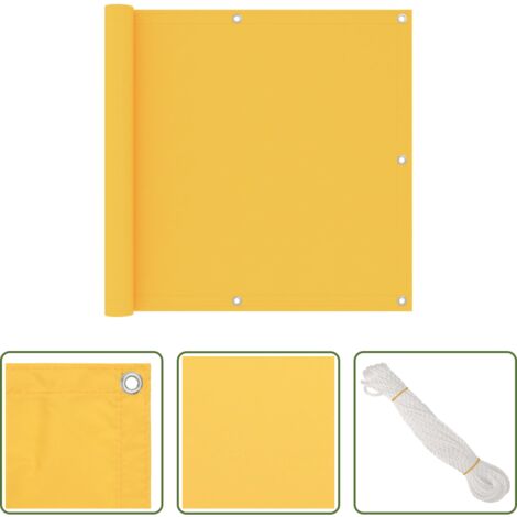 Paravento da terrazzo -  Paravento Balcone Giallo 90x400 cm in Tessuto Oxford