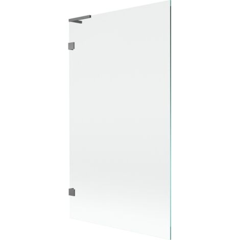 Paravento da vasca da bagno Mexen Lunar L 1 anta 100 x 150 cm, trasparente, gun metal - 897L-100-000-95-00