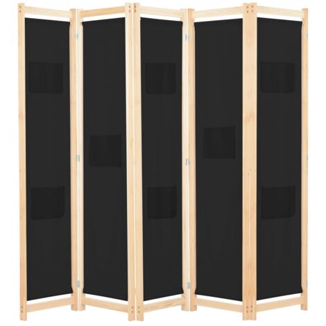 PARAVENTO DIVISORIO SEPARÈ per interni legno MDF HL176x132cm 3 ante marrone  nero EUR 79,95 - PicClick IT