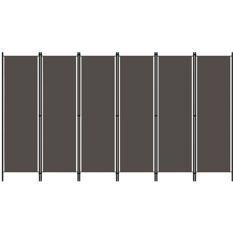 Paravento Divisorio a 3 Pannelli Separé per interni ed esterni Nero 120x200  cm in Tessuto ITD59207
