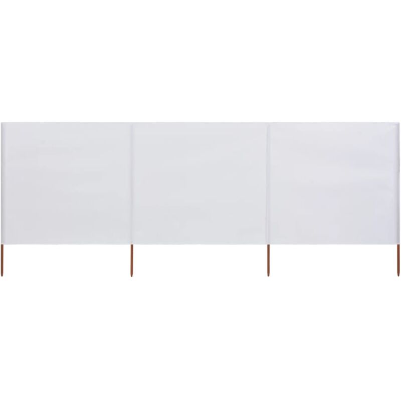 Image of Maisonchic - Paravento Divisorio, Separè Divisorio, Separé per interni a 3 Pannelli in Tessuto 400x160 cm Bianco Sabbia KIA6970