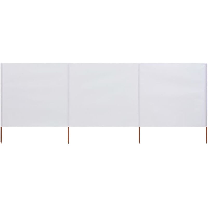 Image of Maisonchic - Paravento Divisorio, Separè Divisorio, Separé per interni a 3 Pannelli in Tessuto 400x80 cm Bianco Sabbia KIA4098