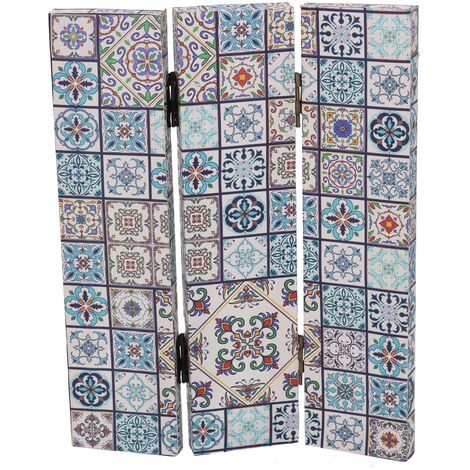 Paravento estampado 3 paneles cerámicos 120,6x2,5xh180,6x2,5xh180