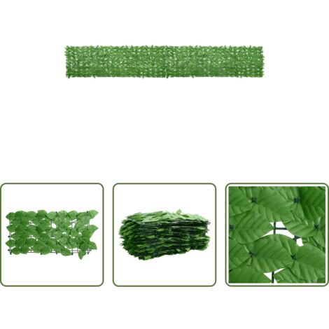Paravento esterno -  Paravento da Balcone con Foglie Verdi 500x75 cm