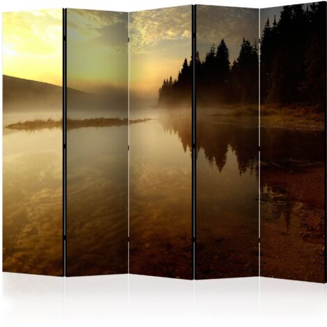 Paravento - Forest and lake II [Room Dividers] - 225x172