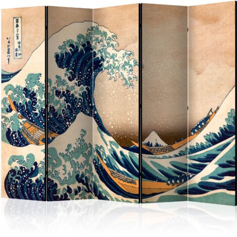 Paravento - Hokusai: The Great Wave off Kanagawa (Reproduction) II [Room Dividers] - 225x172