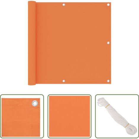 Paravento impermeabile -  Paravento da Balcone Arancione 90x600 cm in Tessuto Oxford