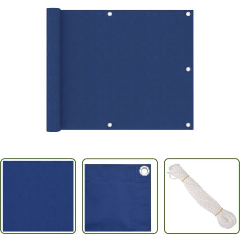 Paravento impermeabile -  Paravento da Balcone Blu 75x300 cm in Tessuto Oxford