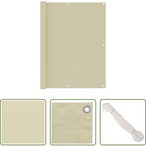 Paravento impermeabile -  Paravento da Balcone Crema 120x400 cm in Tessuto Oxford