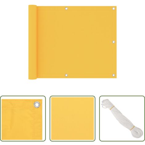 Paravento impermeabile -  Paravento da Balcone Giallo 75x400 cm Tessuto Oxford