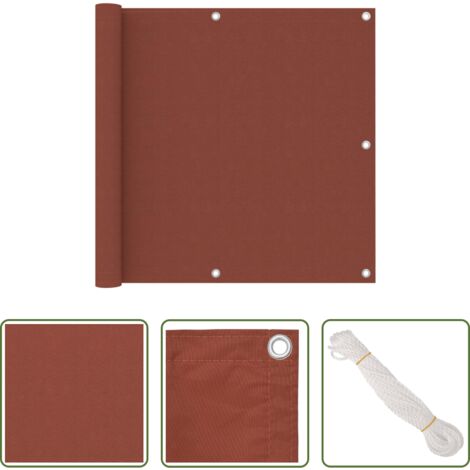 Paravento impermeabile -  Paravento da Balcone Terracotta 90x500 cm Tessuto Oxford