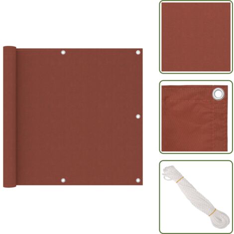 Paravento in tessuto oxford - vidaXL Paravento da Balcone Terracotta 90x300 cm Tessuto Oxford - Paravento con protezione UV