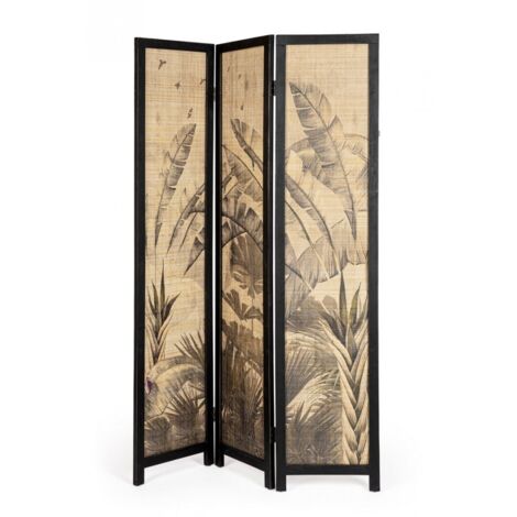 Paravento nariko, in bamboo e legno di abete, 120 x 180 cm