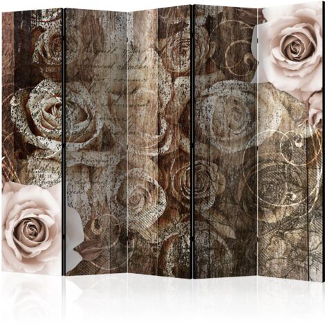 Paravento - Old Wood & Roses II [Room Dividers] - 225x172