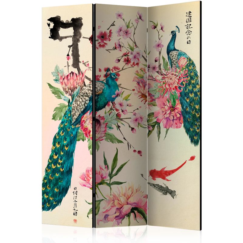 Gbshop - Paravento - Peacock Love [Room Dividers] - 135x172