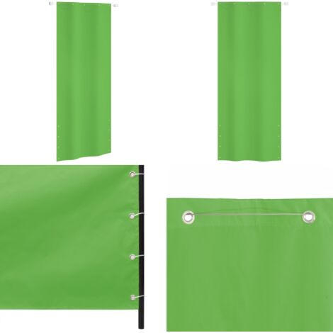 Paravento per Balcone Verde Chiaro 100x240 cm in Tessuto Oxford - Protezione privacy - Tela frangivista