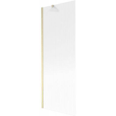 Paravento per vasca da bagno Mexen Next a 1 anta 70 x 150 cm, righe, oro spazzolato - 895-070-000-00-09-55