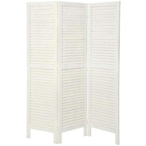 Paravento pieghevole Camila in legno beige H170cm - Atmosphera créateur d'intérieur