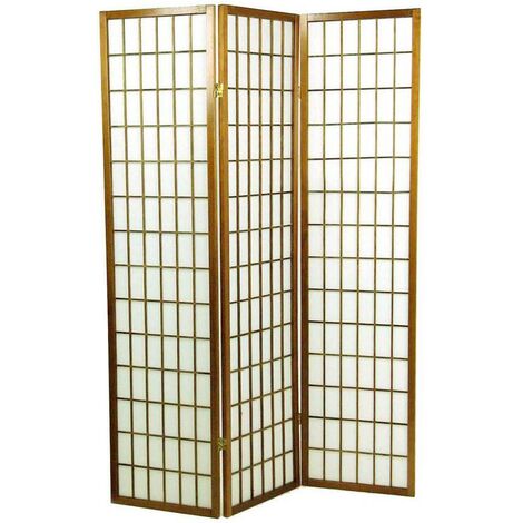 Paravento separador de papel de arroz natural 135x180h cm
