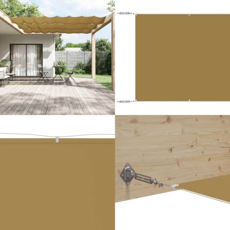 Paravento Verticale Beige 140x1000 cm in Tessuto Oxford - Protezione privacy - Balcone