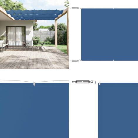 Paravento Verticale Blu 180x1200 cm in Tessuto Oxford - Protezione dal vento - Privacy