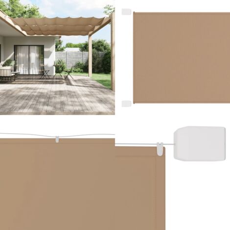 Paravento Verticale Grigio Talpa 140x420 cm in Tessuto Oxford - Protezione privacy - Balcone