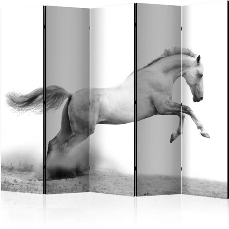 Paravento - White gallop II [Room Dividers] - 225x172