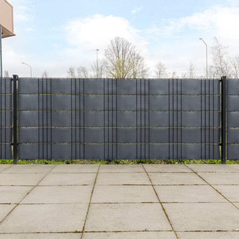 Paravents de balcon 5 pcs anthracite 255x19 cm résine tressée - Vidaxl