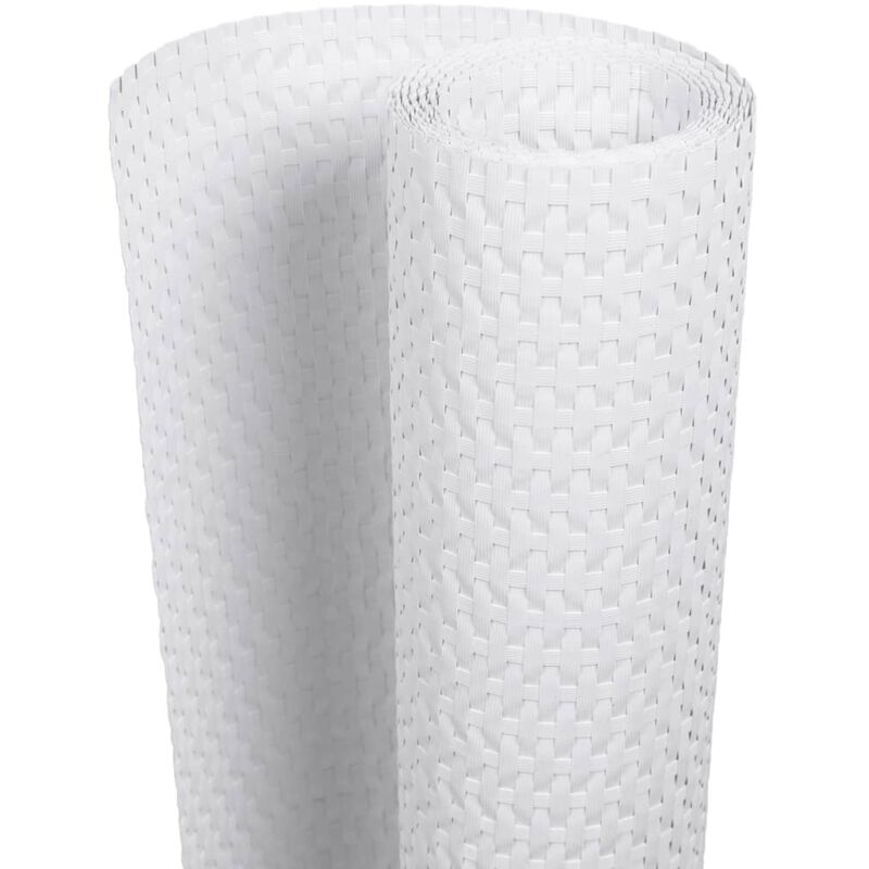 Vidaxl - Paravents de balcon 5 pcs blanc 255x19 cm résine tressée