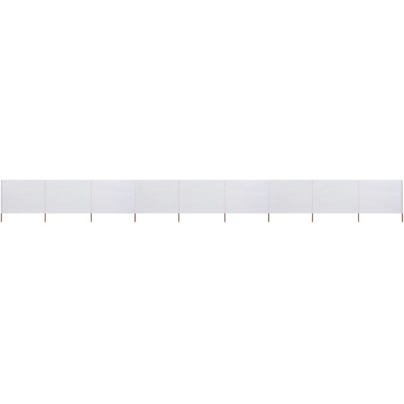 

vidaXL Paravientos de 9 paneles tela blanco arena 1200x120 cm - Blanco