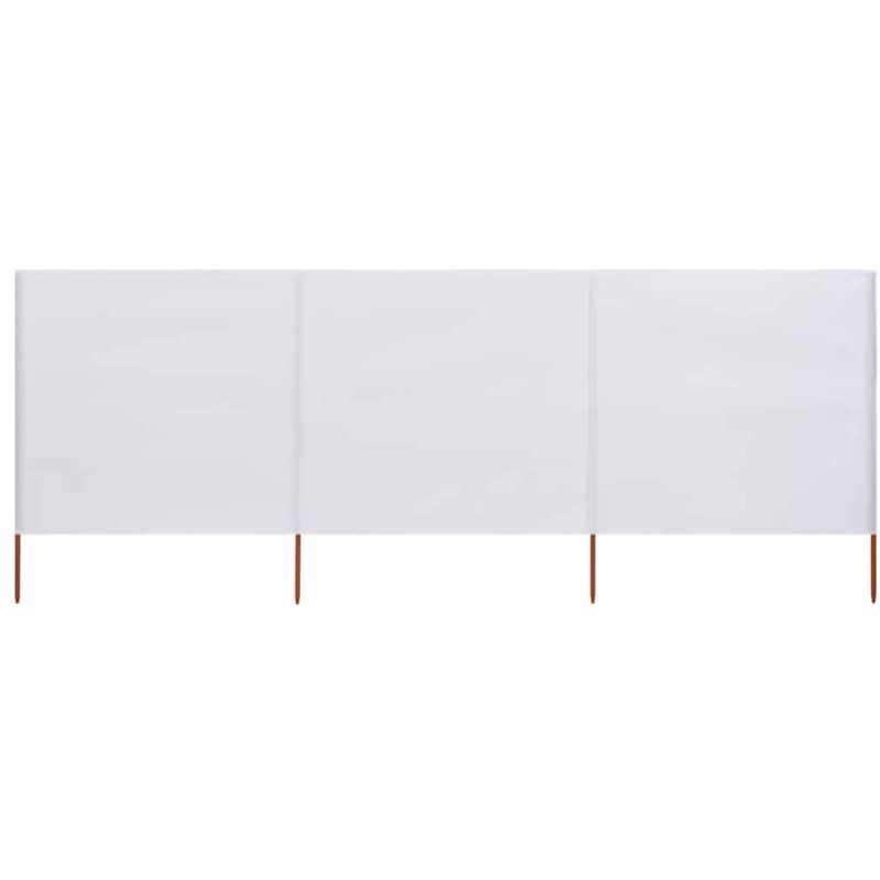 

vidaXL Paravientos de playa de 3 paneles tela blanco arena 400x80 cm - Blanco