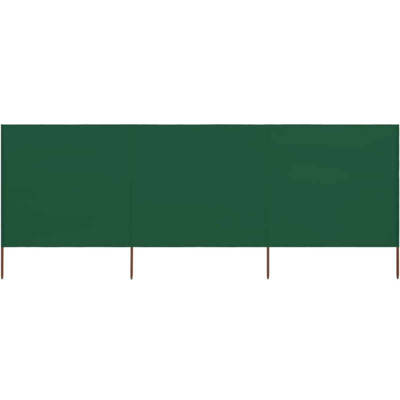 

vidaXL Paravientos de playa de 3 paneles tela verde 400x80 cm - Verde