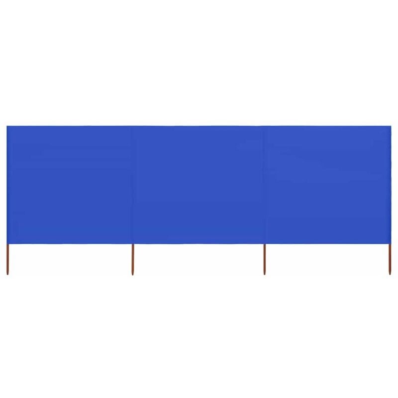 

vidaXL Paravientos de playa de 3 paneles tela azul celeste 400x120 cm - Azul