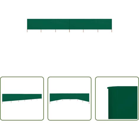 Paravientos plegables -  Paravientos de playa de 6 paneles tela verde 800x120cm