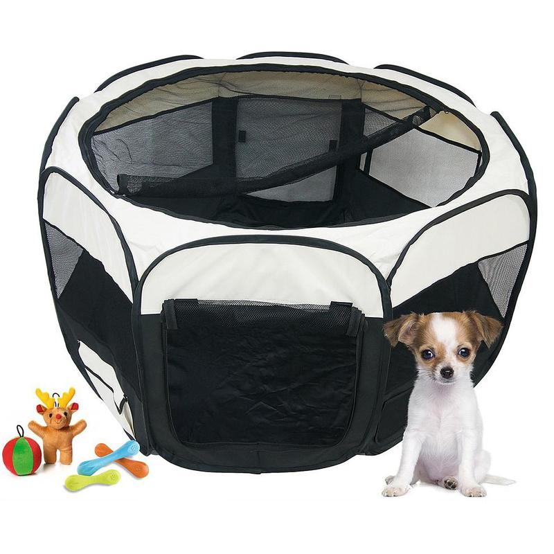 Parc A Chiot Chien Maison De Cage Pour Chiot Noir Interieur Exterieur Choix De Couleur Lapin Chat Chaton Pliable Et Portable O 125 Cm Tente Pour Animaux