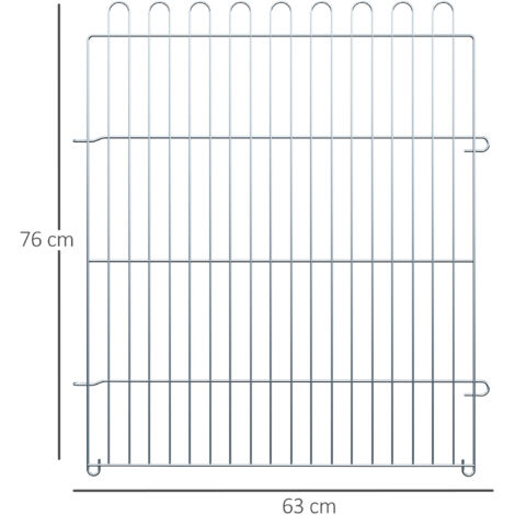 Parc à chiots, enclos pour chiots, barrière pour chiots, ensemble de 8 pièces, L 63 x H 76 cm