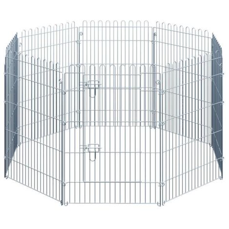 Parc à chiots, enclos pour chiots, barrière pour chiots, ensemble de 8 pièces, L 63 x H 91 cm