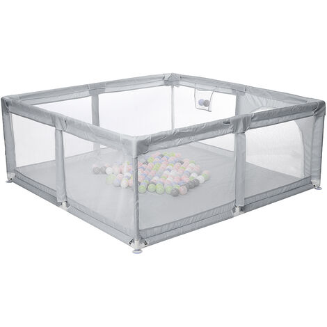 Parc bébé pliable 150 x 150 x 55 cm – Parois en maille pour visibilité – Tissu en polyester Oxford – Connecteurs en plastique ABS – Dmtool - GIRS 150 X